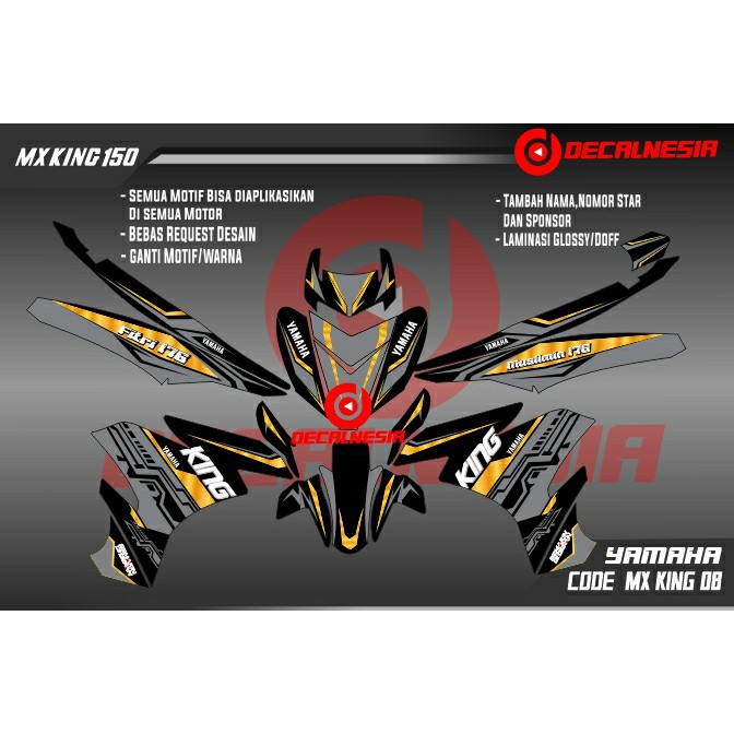 Sticker MX King/Yamaha MX King/Decal MX King/Stiker MX King/Mx King 150/Sticker MX King Full Body