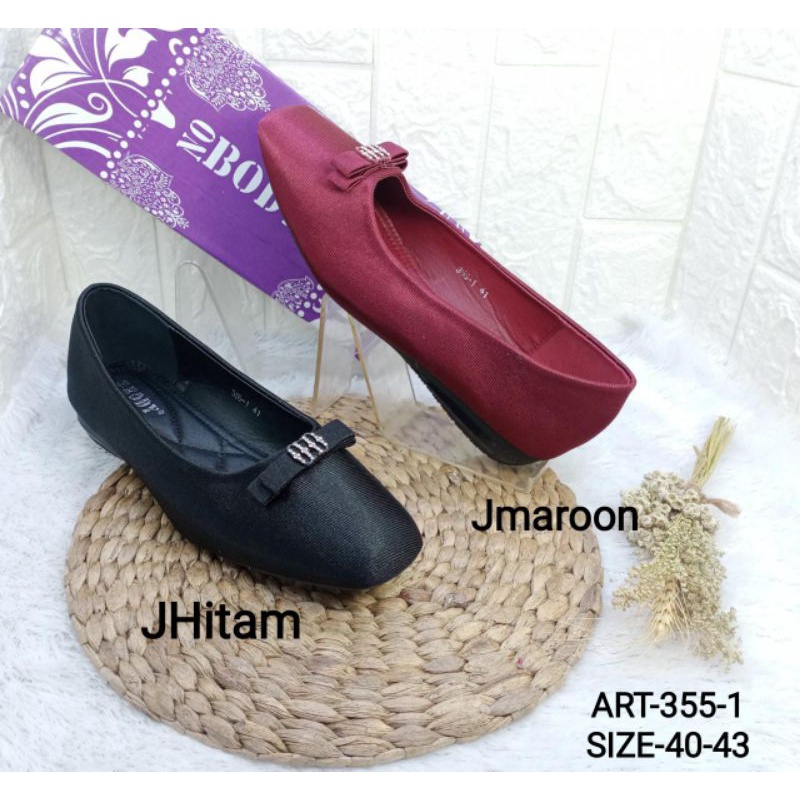 SEPATU FLAT IMPORT WANITA BIG/SIZE JUMBO NOBODY 355-1