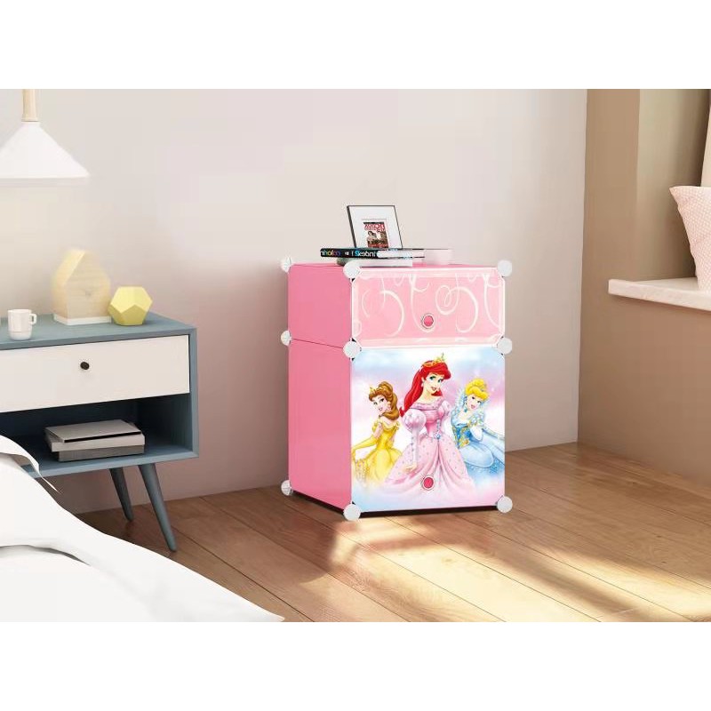 Lemari Pakaian 2 Pintu Portable Multifungsi - Portable Wardrobe Cabinet Random