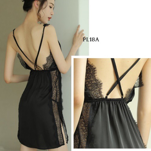 [PRODUK FAVORIT] BAJU TIDUR SEKSI LINGERIE SEXY PREMIUM WANITA HIGH QUALITY HITAM PL18A