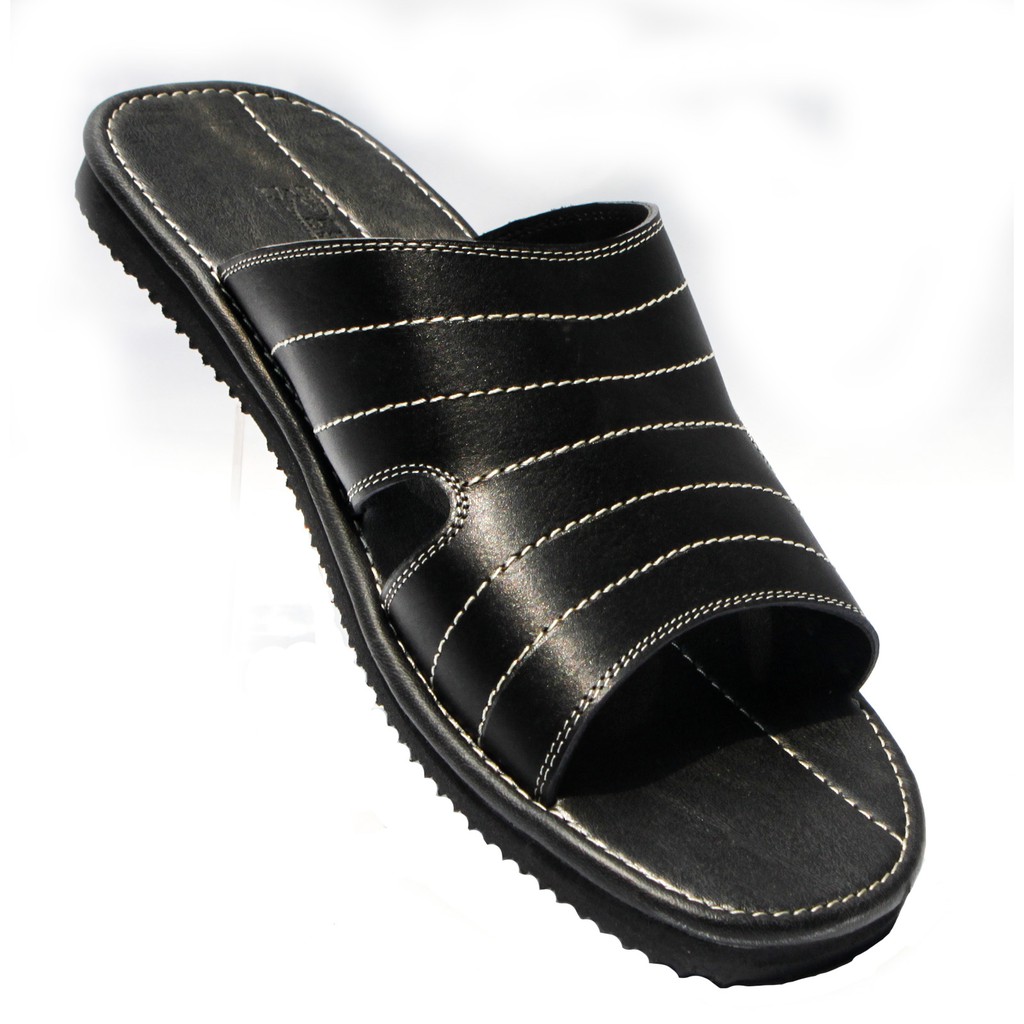 Sandal Slop Slide Pria Kulit Asli Kasual Rasheda Gr 10  Big Size