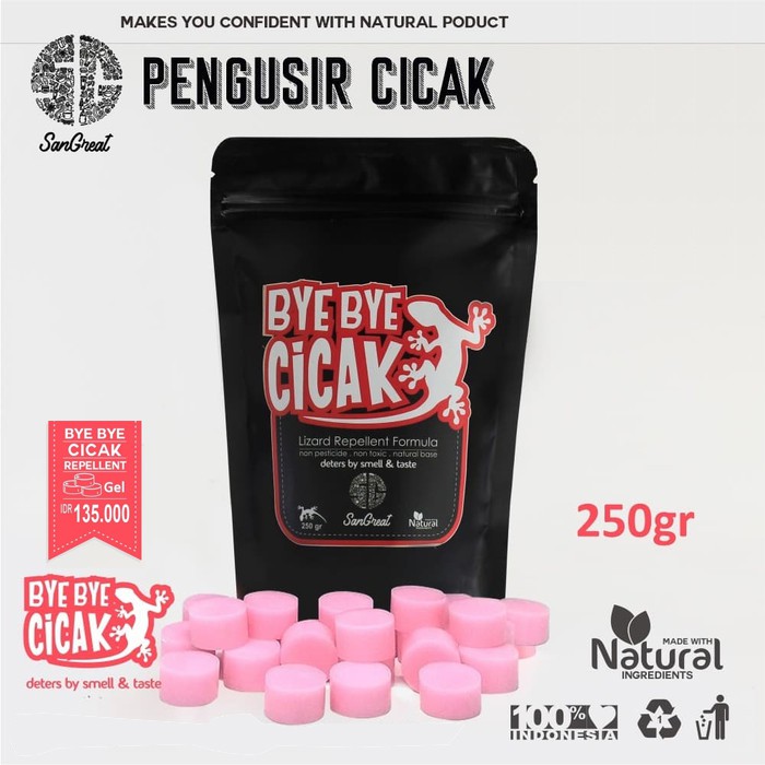 Pengusir Cicak Bye Bye Cicak Non Pestisida 250 gr Ampuh