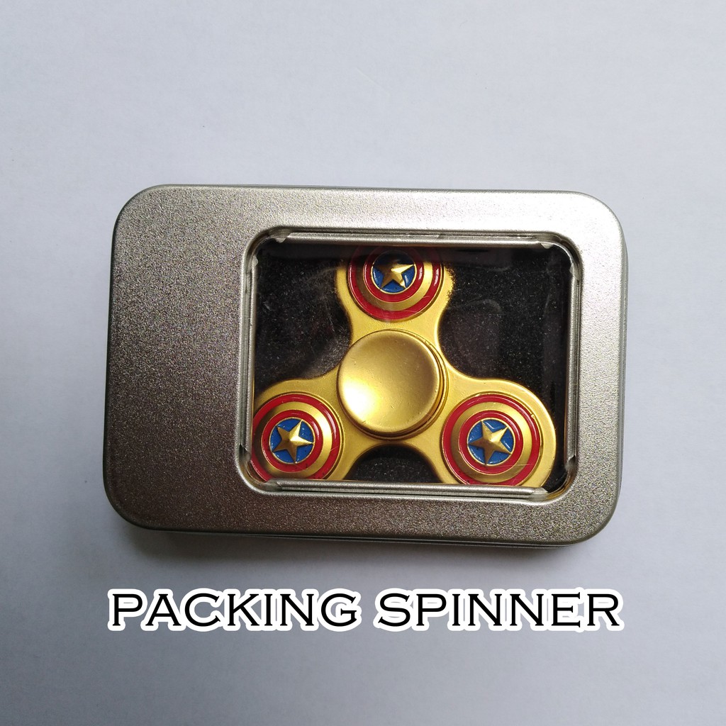 Spiner Spinner Fidget Hand CAPTAIN AMERICA 3 SISI Metal Premium Quality [SPN04]