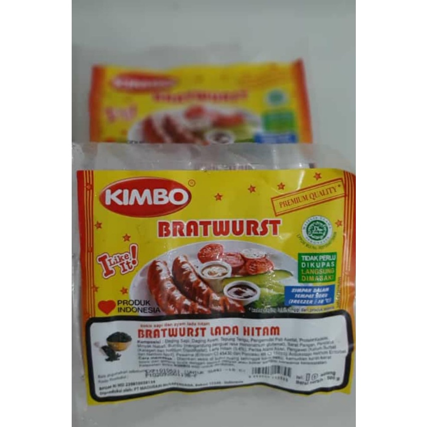 

KIMBO Sosis Bratwurst Lada Hitam| sosis bakar jumbo | frozenfood