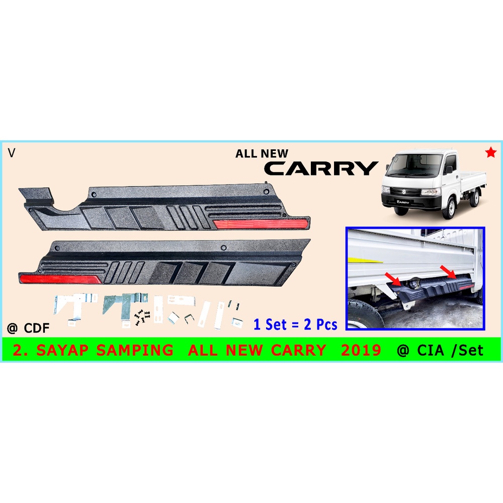 ALL NEW CARRY PICKUP SAYAP SAMPING CARRY PICKUP SIDE COVER CARRY AKSESORIS MOBIL SUZUKI CARRY 2019