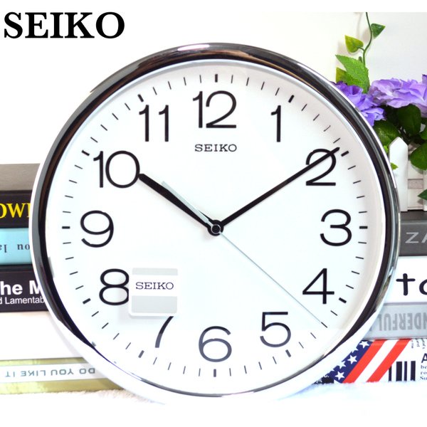 Jam Dinding Seiko Original Asli Jepang 12 Inch Simple Sederhana QXA014 Kantor Kamar