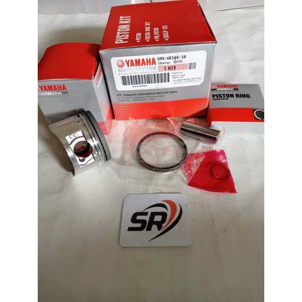 PISTON KIT RING SEHER  kode (5MX) Yamaha original Mio  sporty  Nouvo z  lele Mio soul karbu old