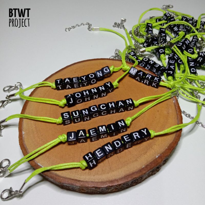 1/2 Cheer Up Bracelet NCT (Gelang Nama) OT23 WAYV NCT DREAM NCT 127