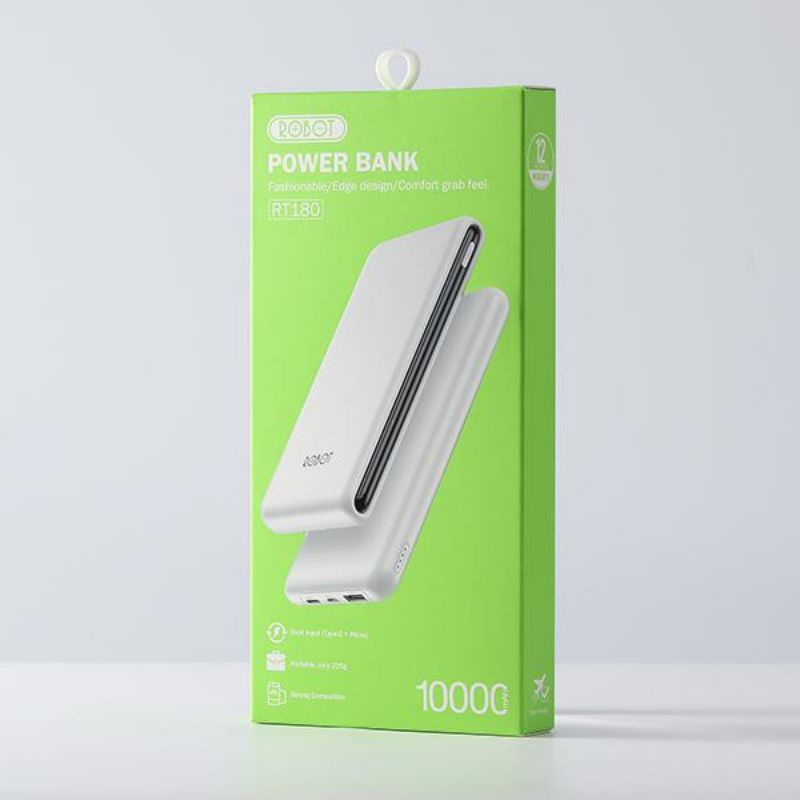 PowerBank Robot 10000mah Original PB Robot RT180 10000mah Original Fast Charging