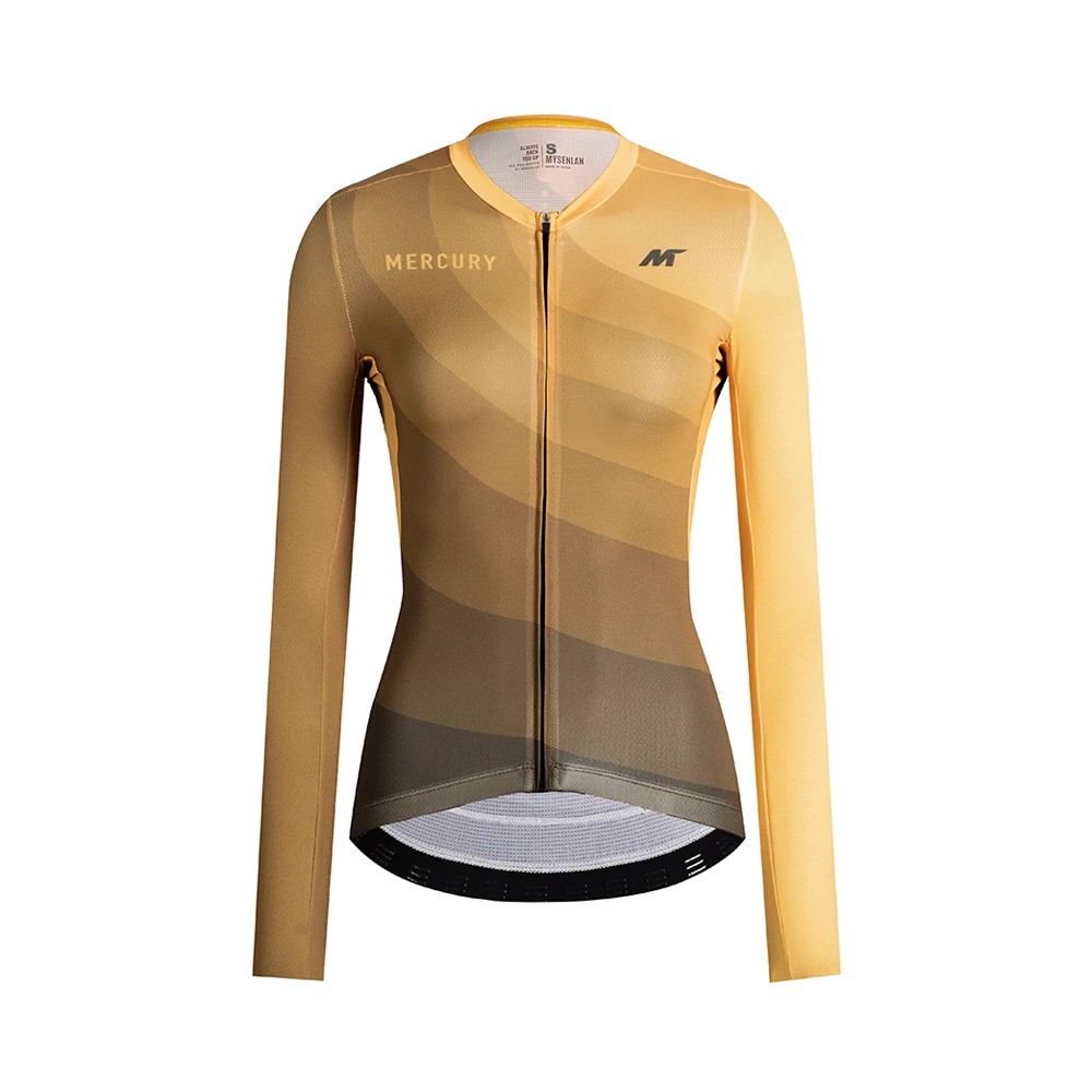 Jersey Sepeda Mysenlan Womens Long Sleeve Jersey Mercury Yellow