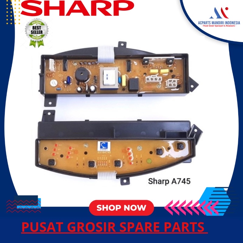 SHARP ES-Q75EY modul pcb mesin cuci Top Loading