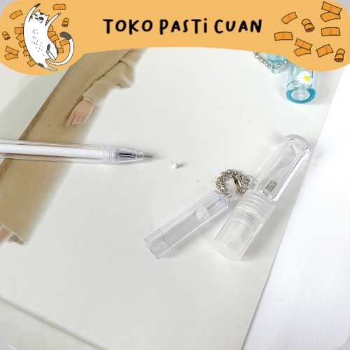 pulpen pena gantungan botol hand sanitizer/ parfum keperluan sekolah  anak bisa COD tinta hitam import korea bolpen fancy imut pen unik lucu termurah-1