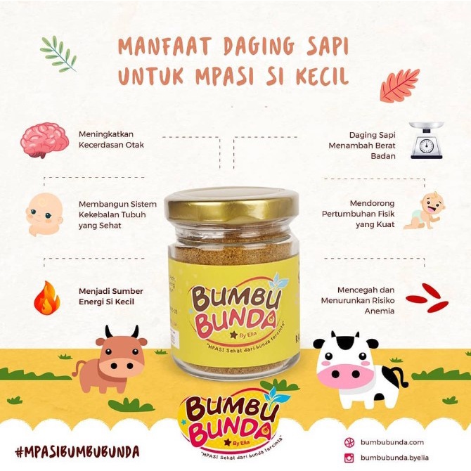 BUMBU BUNDA by Elia Kaldu MPASI Bayi Non MSG Homemade - Kaldu Sapi