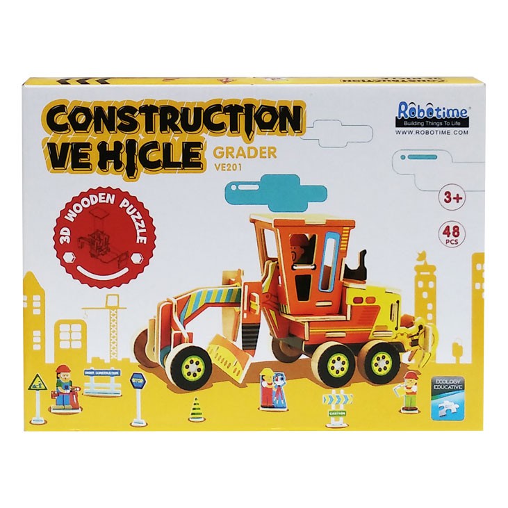 MAINAN PUZZLE - 3D PUZZLE GRADER - VE201- BAHAN KAYU - 3 TAHUN+