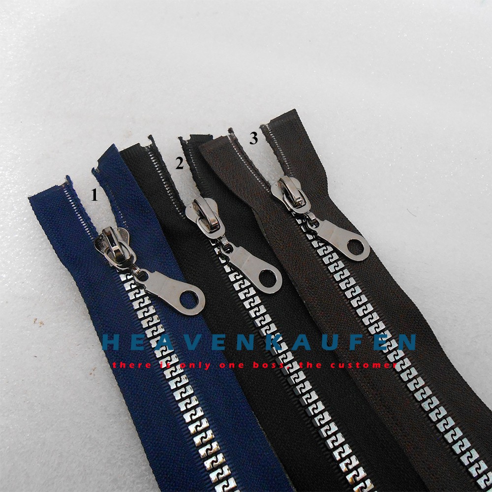 Resleting Zipper Gamis Abaya 100 cm atau 1 Meter Vislon Variasi Black Nikel Kode BX