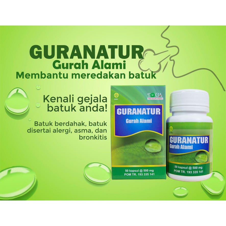 

GURANATUR -GURAH ALAMI MEMBANTU MEREDAKAN BATUK 50kaps