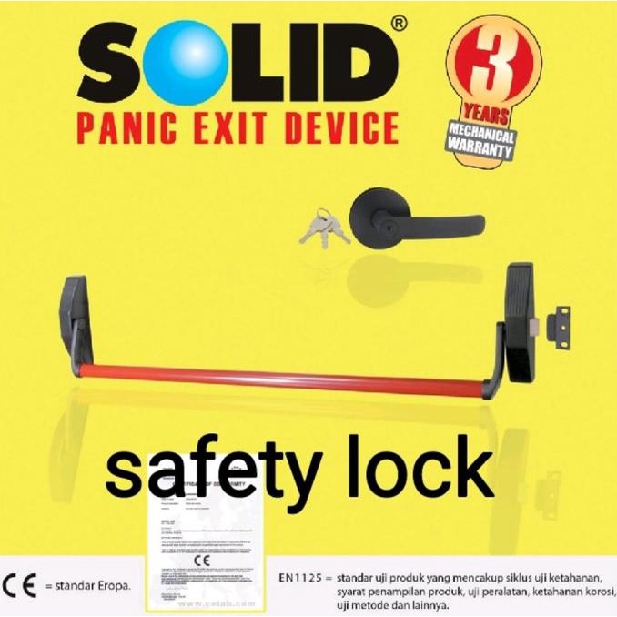 Diskon Paket Panic Bar Exit Rafles Dan Solid 2 Daun Pintu
