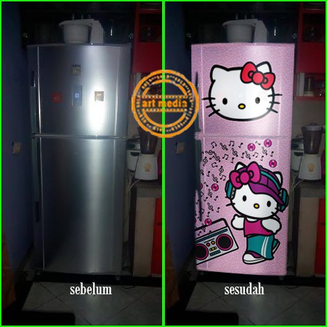 STIKER KULKAS HELLO KITTY MUSIK