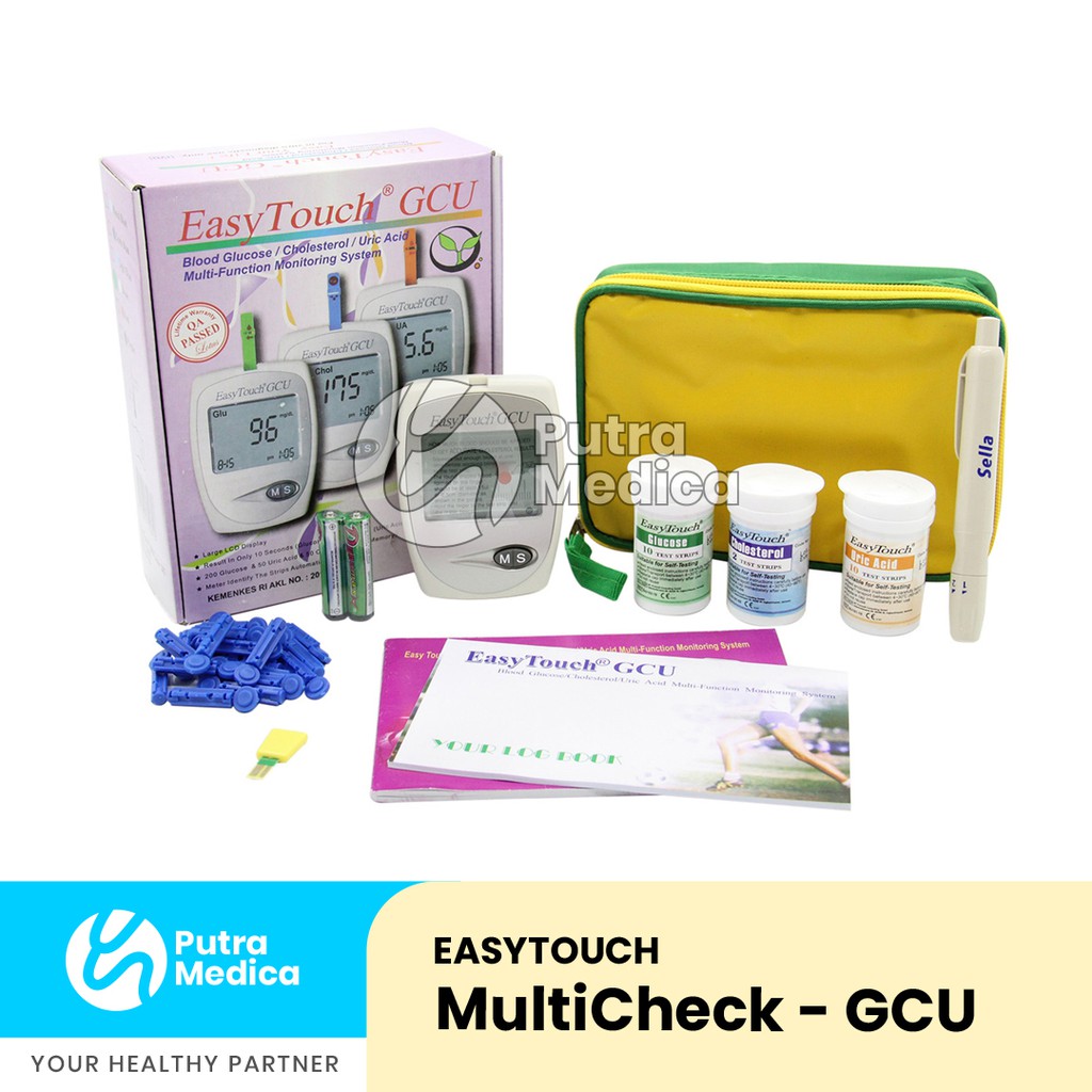 Easytouch GCU 3in1 Alat Cek Gula Darah, Kolesterol &amp; Asam Urat / Alat Tes Darah / Cek Diabetes / Easy Touch Glucose, CHolesterol, Urid Acid