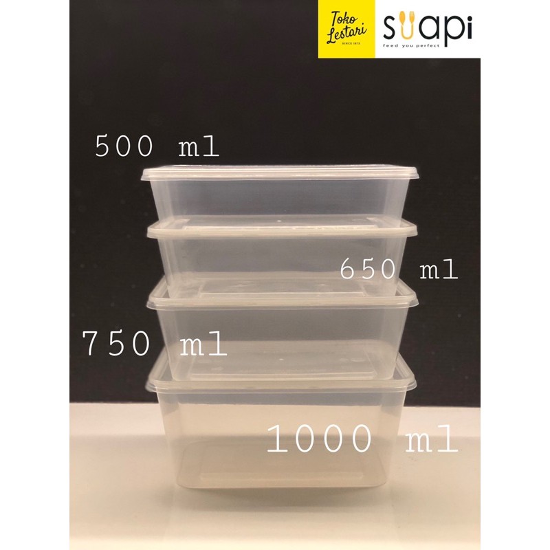 Thinwall Kotak Makan Plastik Thinwall Food Container Suapi Lunchbox Plastik 500 ml per pcs