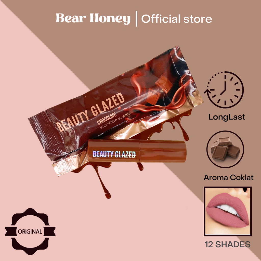 Beauty Glazed Chocolate Lipstick Matte Lip Moisturizing Gloss Longlasting Waterproof Comestics