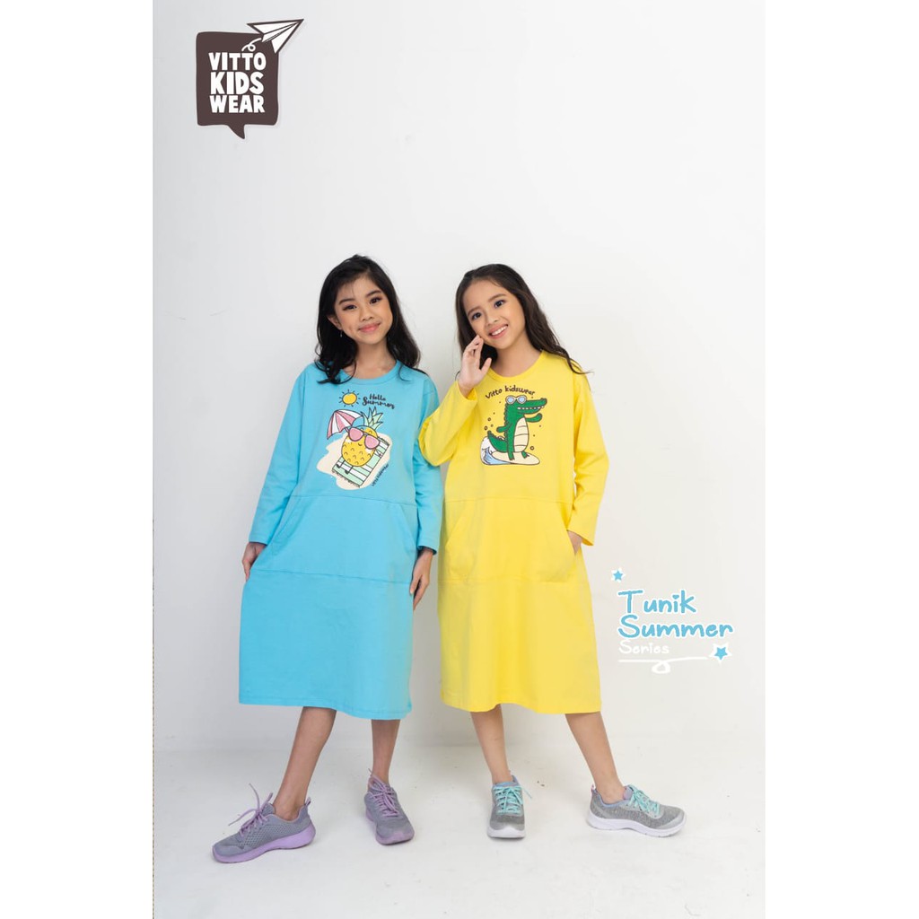 Tunik Anak Junior Big Cutting Summer Dress Vitto