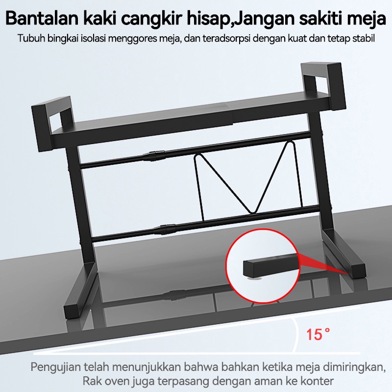 Rak Oven Rak Microwave Perlengkapan Multifungsi Dapur Rak Bumbu Dapur Portable Rak Panci