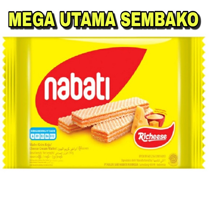 Jual richeese nabati wafer krim keju kemasan 46 gr | Shopee Indonesia