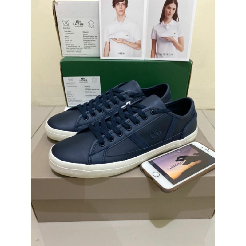 Sepatu Lacoste Sideline 419 1 CMA Navy Gold Original New