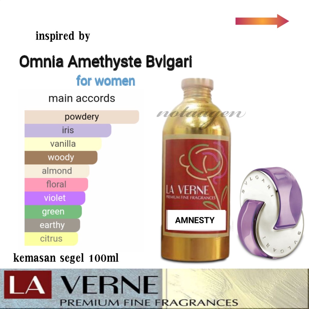 MINYAK WANGI BVLGARI OMNIA AMETHYSTE 100ml - AMNESTY BY LAVERNE