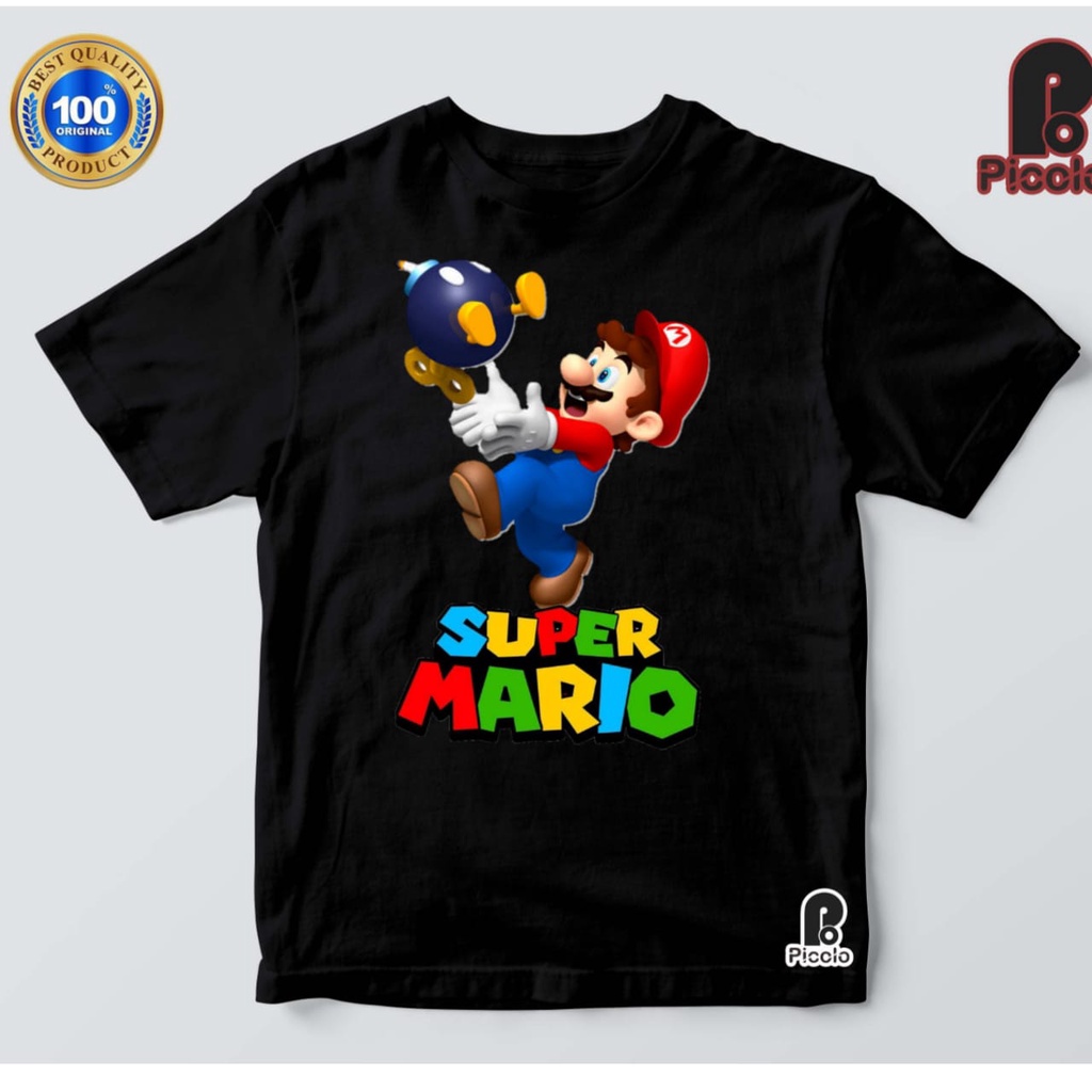 BAJU ANAK KAOS ANAK SUPER MARIO BAHAN PREMIUM