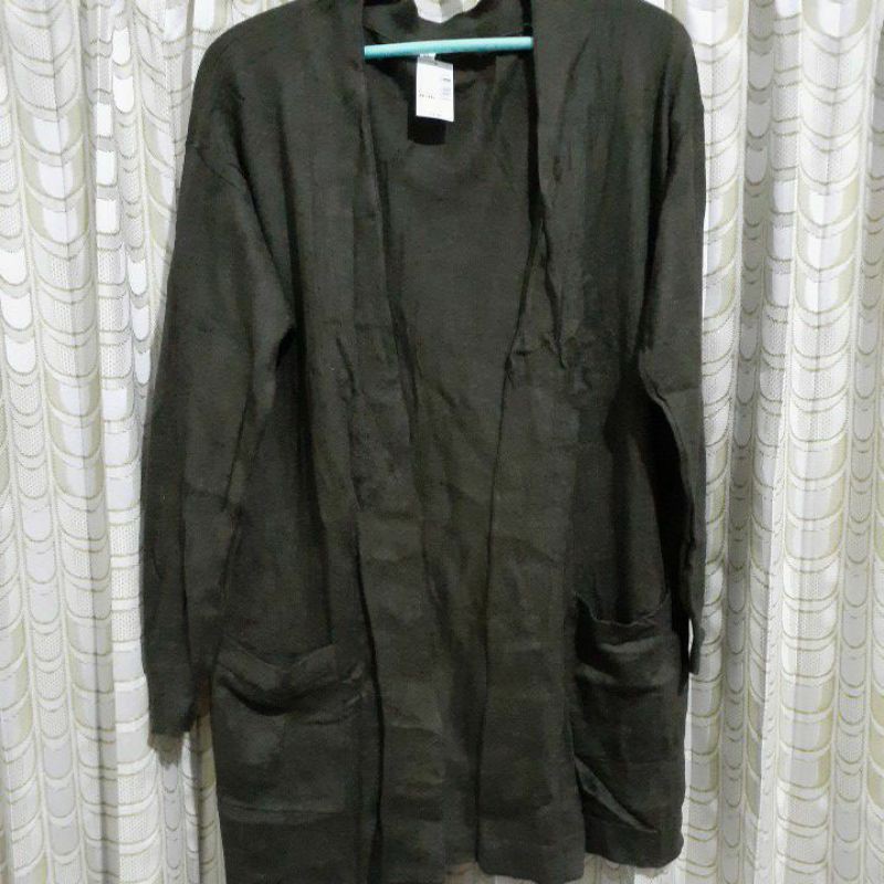 PL Long Cardigan Warna HIJAU ARMY