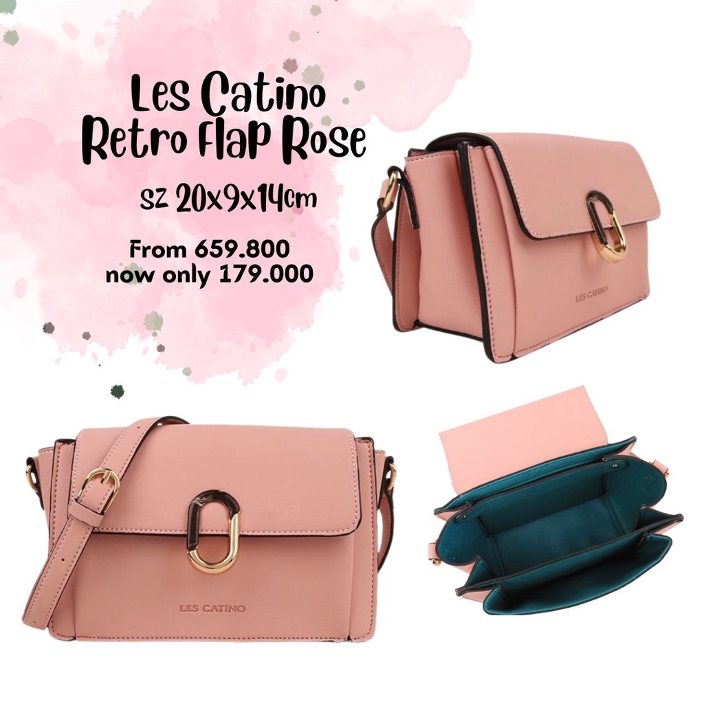 TERMURAH tas selempang Les Catino Retro Flap crossbody ORI NEW