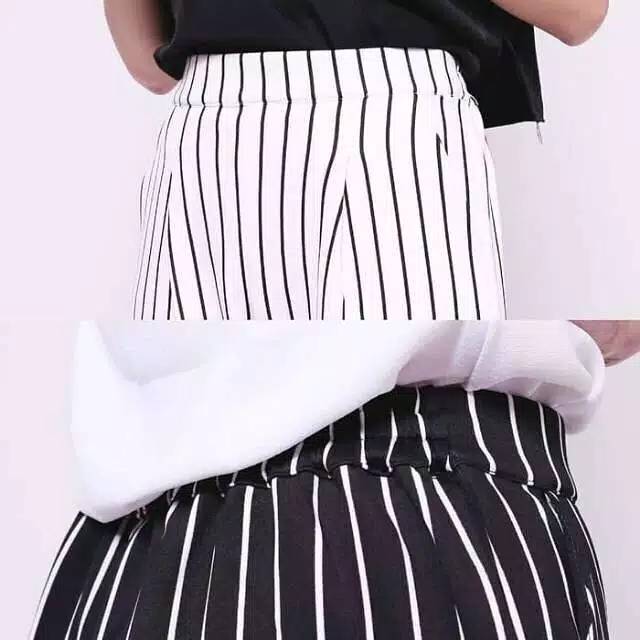 Celana Kulot Crep Motif Salur