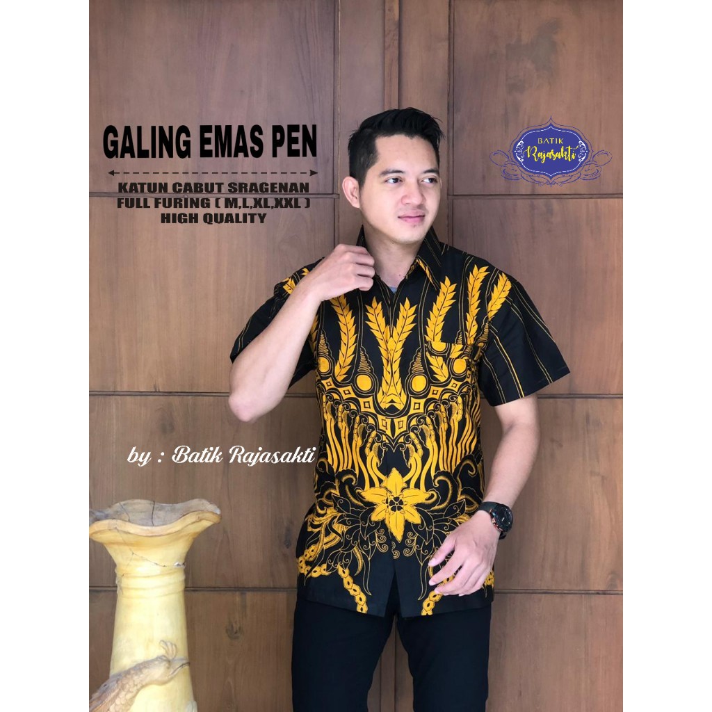 GALING EMAS RAJASAKTI KEMEJA BATIK SOLO PRIA LENGAN PANJANG LAPIS FURING ATASAN BATIK PREMIUM MODERN KATUN HALUS BAHUWIRYA  BANAMITRA BANAMITRA PUTIH BANGSAWAN BAYU PUTRA BERLIAN BIRU BHARATAYUDA BIMASENA BIRENDRA BIRU INDAH BRAHMAKERTA BRAHMAKERTA MERAH