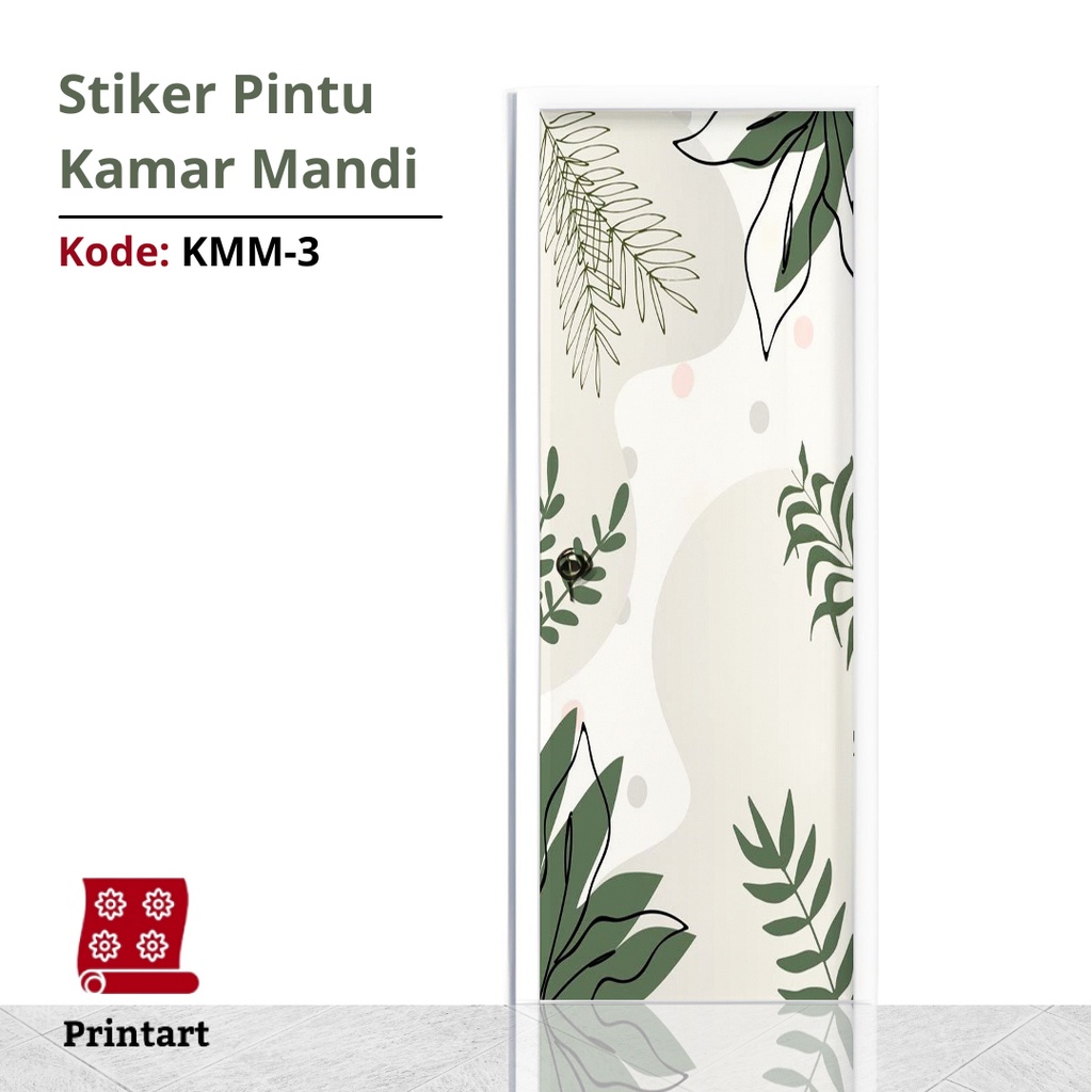 Stiker pintu kamarmandi motif Minimalist Kode KMM-3 - FM