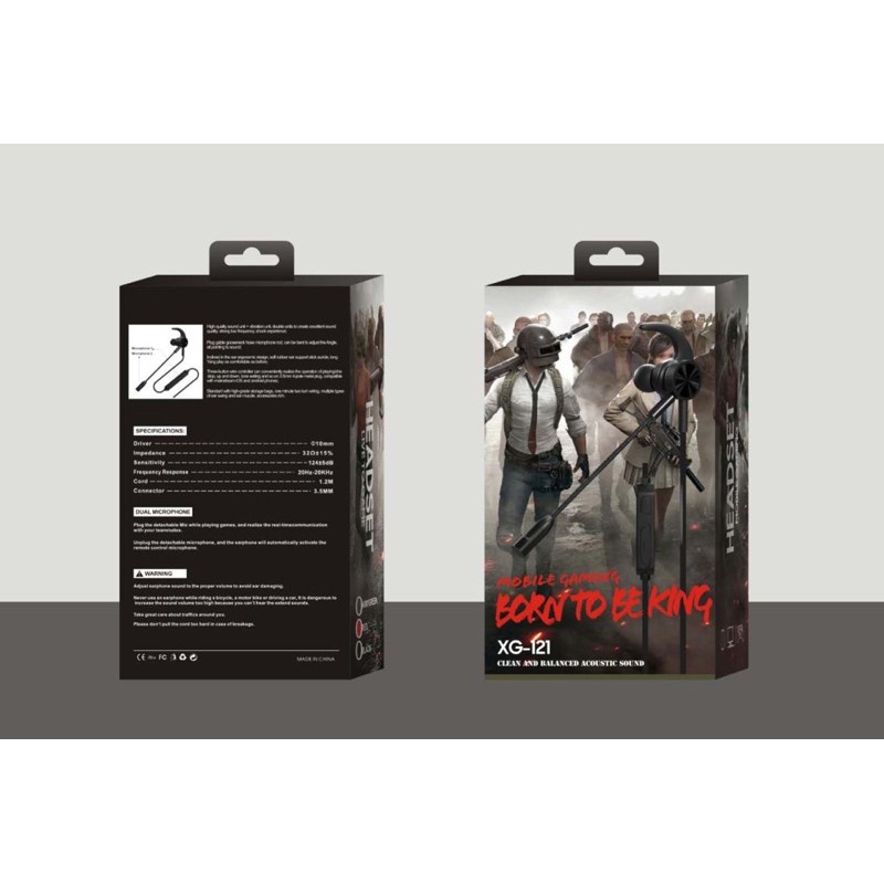 HEADSET MOBILE GAMING XG-121 BORN TO BEKING