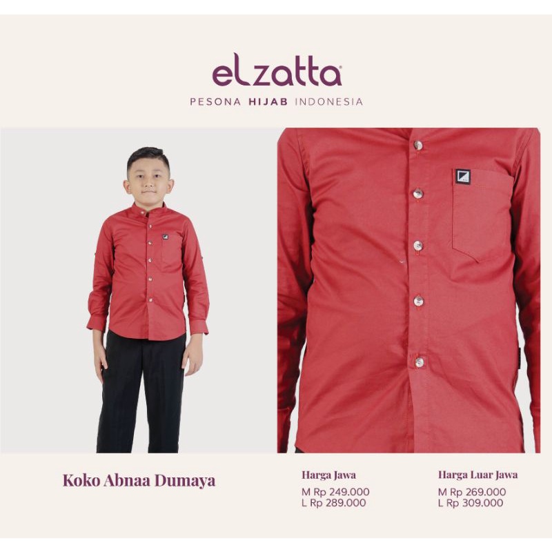 ELZATTA SARIMBIT KOKO ANAK LENGAN PANJANG POLOS ABNAA DUMAYA