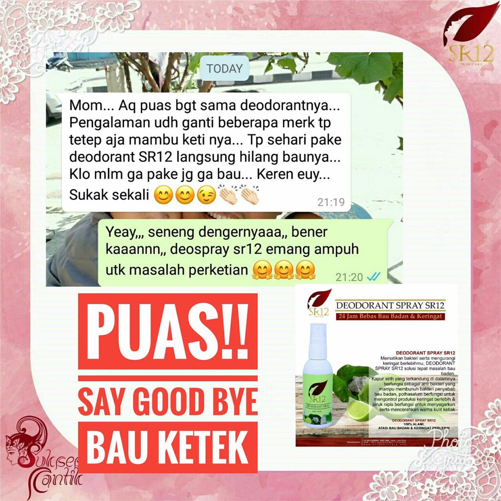 AMPUH! DEODORANT SPRAY SR12 Obat Penghilang Bau Kaki Ketiak Basah Keringat Badan Herbal Permanen-7