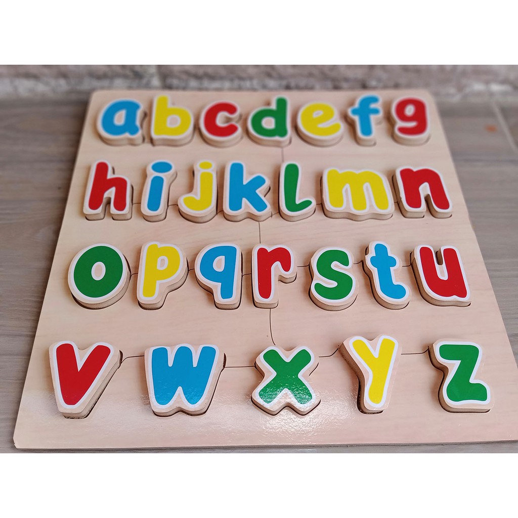 

Puzzle huruf stiker timbul