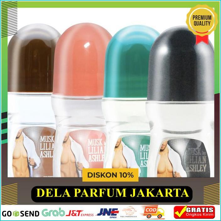 PARFUM ORI MUSK BY LILIAN ASHLEY DEODORANT ROLL ON GLASS 50ML - DEODORAN PRIA & WANITA ASLI IMPORT 