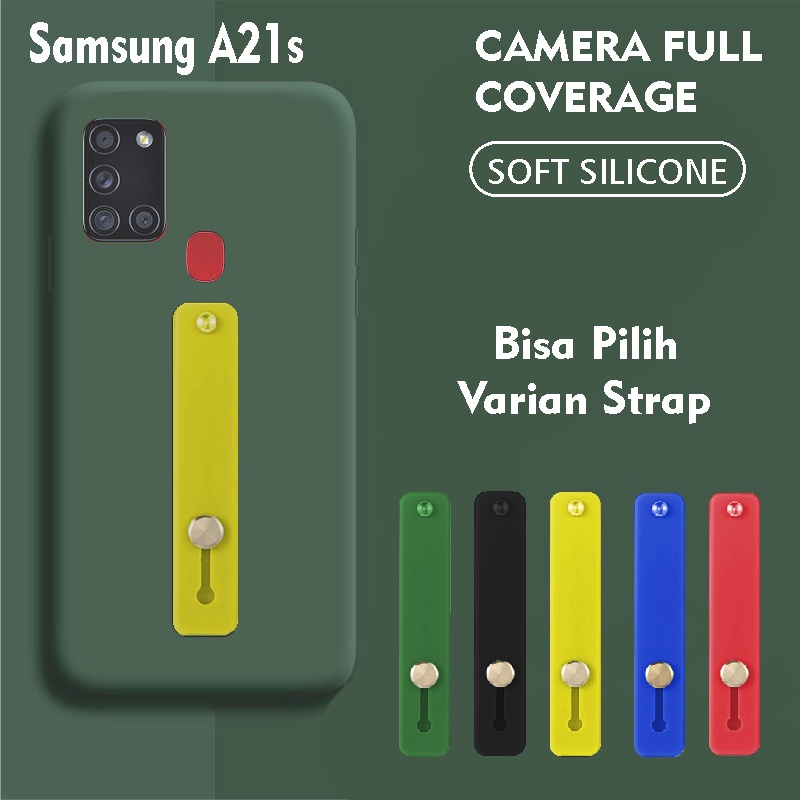 Softcase Silikon Baby Skin 3D Camera For Samsung A21S Free Strap Holder