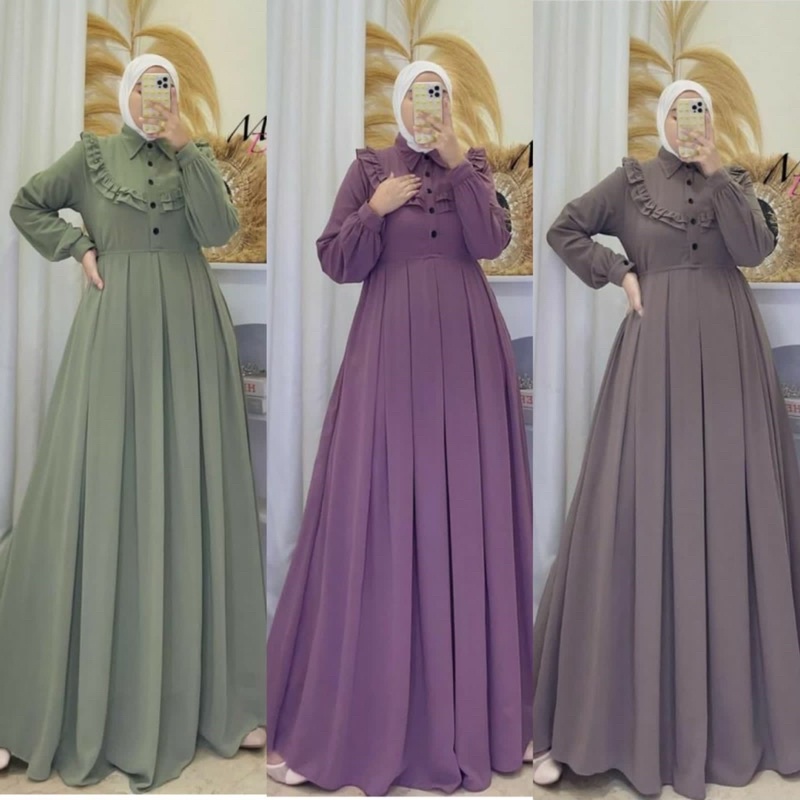 Meira MAXY Gamis Crinkle Airflow POLOS LD 110