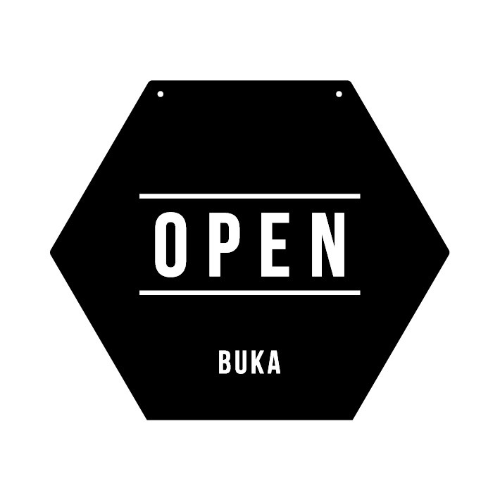 Open Closed | Akrilik Hexagonal | Sign Board