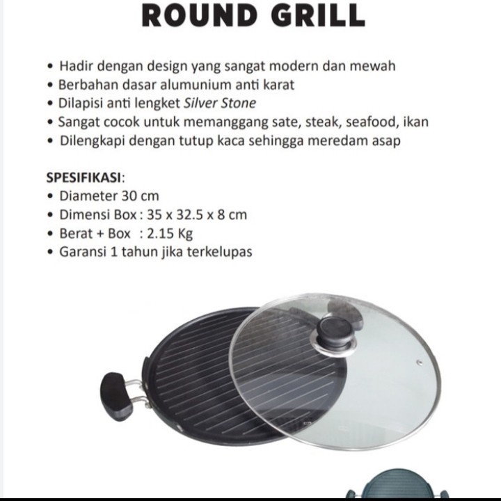 Round Grill Pan Signora / Pan Pemanggang Bulat