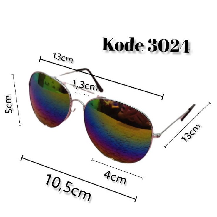 Kacamata Model Pilot Vincent Fashion Pria &amp; Wanita / Kaca Mata Kekinian Hitam &amp; Warna Bahan Metal / Kacamata Cool Korea Anti Silau Sinar UV Antiradiasi Keren Polarised UV KCH10