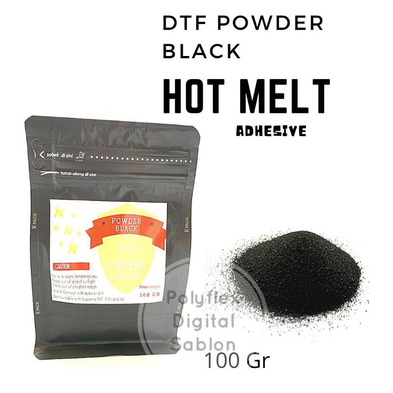 

DTF Black Powder Hot Melt Adhesive Bubuk DTF Hitam Premium Termurah