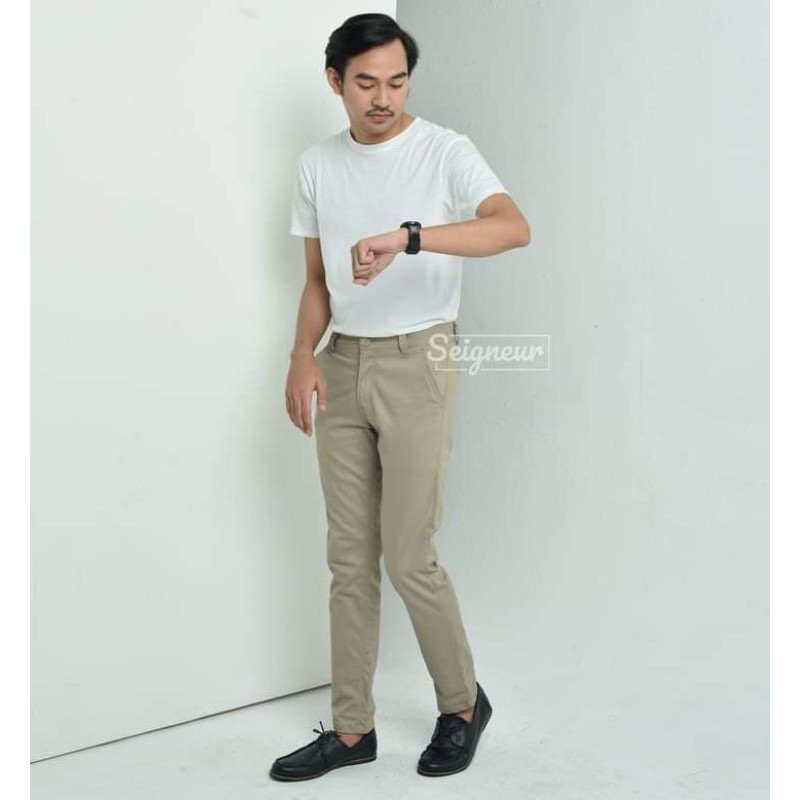 CELANA PANJANG PRIA CHINO ORIGINAL SEIGNEUR - CELANA FORMAL CASUAL KANTOR - CHINO PANTS DISTRO