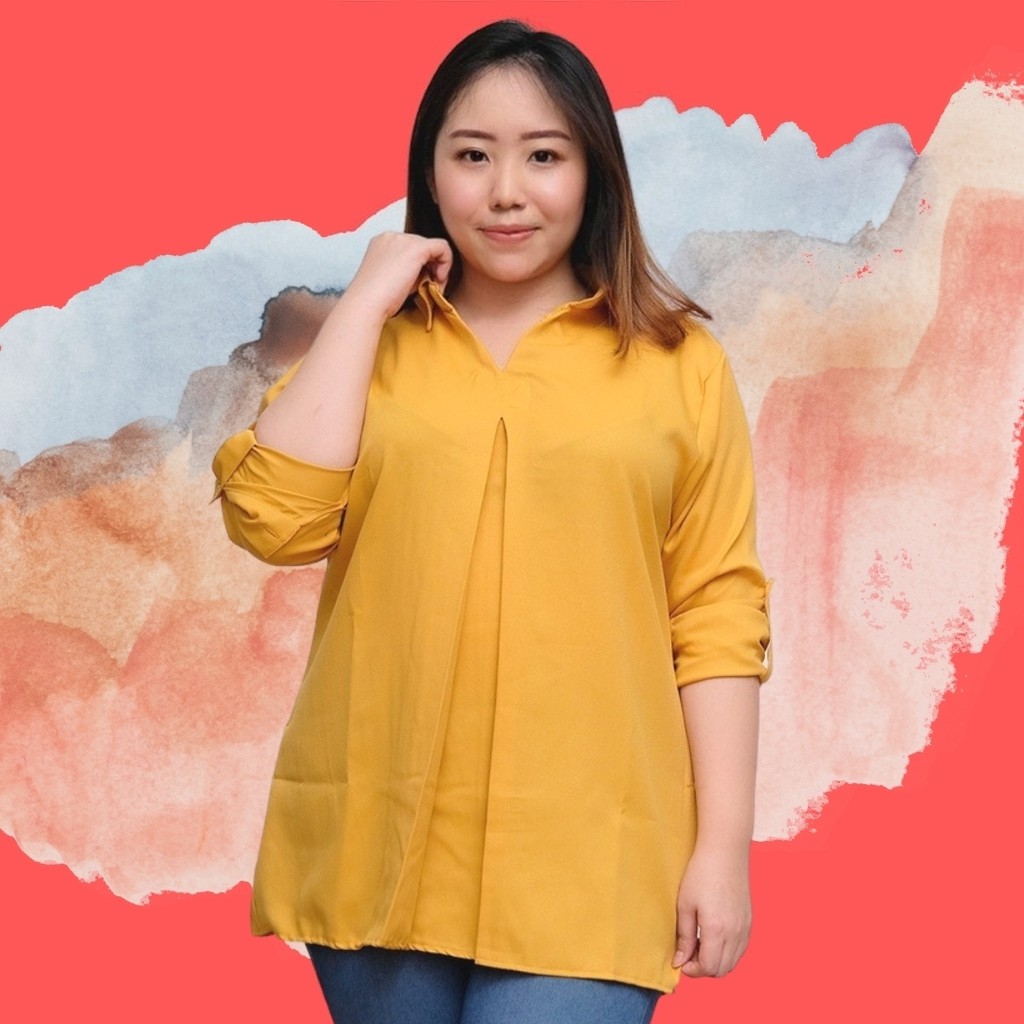 LD 120 ATASAN WANITA  BIG  SIZE  BAJU  WANITA  JUMBO BAJU  