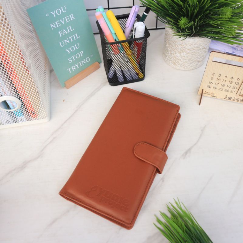 (DEFECT vol. 3) TIDAK lolos QC yumeproject giro dompet anggaran keuangan bulanan akutansi ibu-(Defect) coklat muda